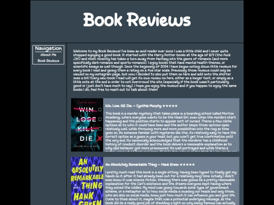 bookreviews screenshot