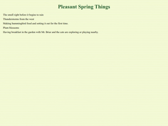 blog/pleasantspringthings screenshot