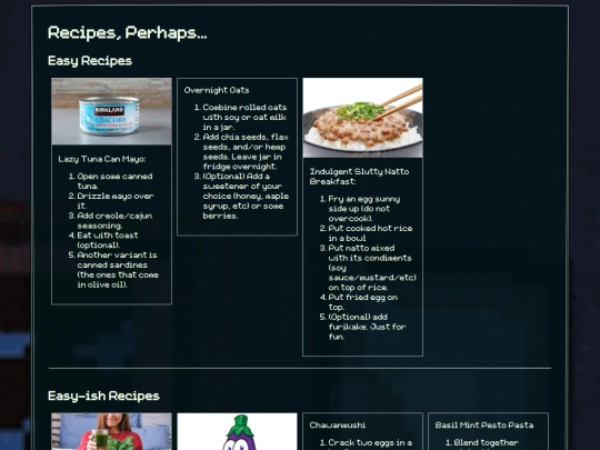 pages/recipes screenshot