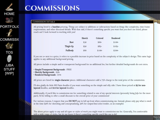 tribs/commissions screenshot
