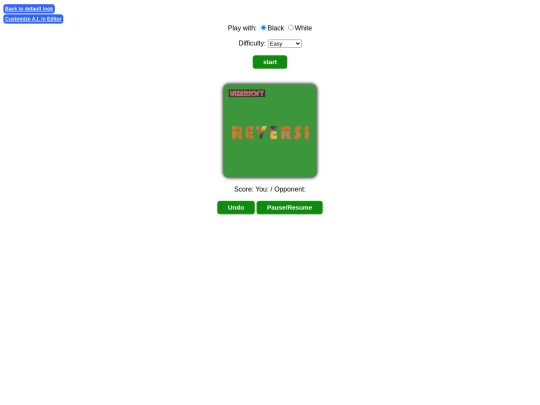 reversi-demo/Game-demo-alternate-look screenshot