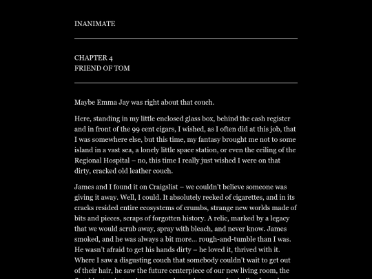 inanimate/chapter4 screenshot