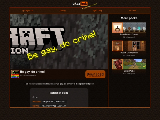 packs/resourcepacks/begaydocrime screenshot