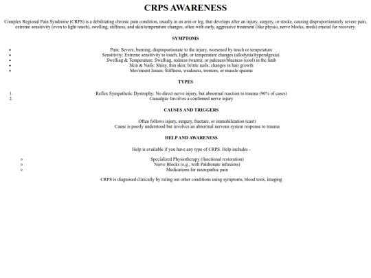 CRPS screenshot