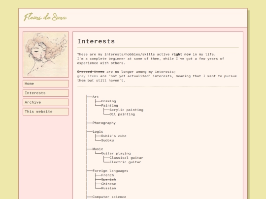 interests screenshot