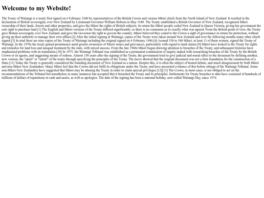 treatyofwaitangi screenshot