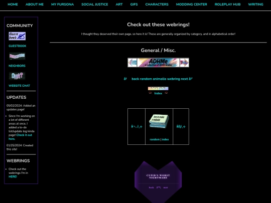 About/webrings screenshot