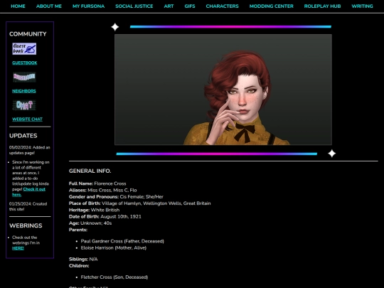 Creative/Character-Info/Biographies/Florence-Cross screenshot