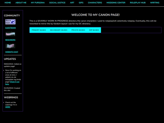 Creative/RP-Hub/Directories/canon-characters screenshot