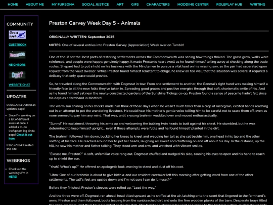Creative/Writing/Fanfic/PGW25/Animals screenshot