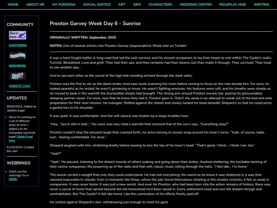 Creative/Writing/Fanfic/PGW25/Sunrise screenshot