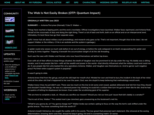 Creative/Writing/Fanfic/Web-Not-Broken screenshot