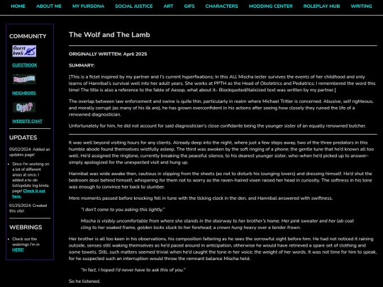 Creative/Writing/Fanfic/Wolf-and-Lamb screenshot
