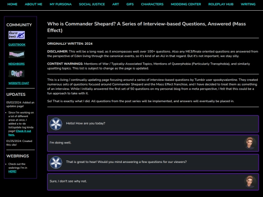 Creative/Writing/Meta/Commander-Shepard-Interviews screenshot