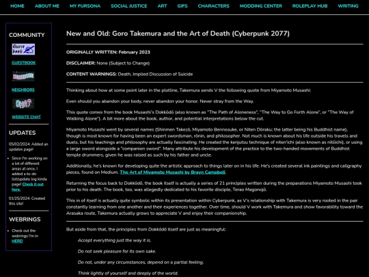 Creative/Writing/Meta/Takemura-Art-of-Death screenshot