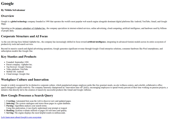 Google's History & Timeline screenshot