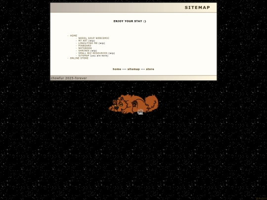 pages/sitemap screenshot