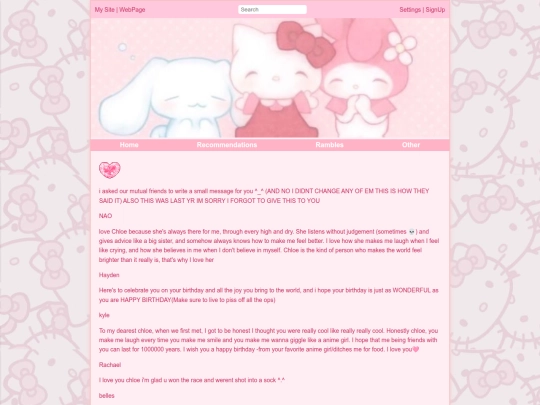 message screenshot