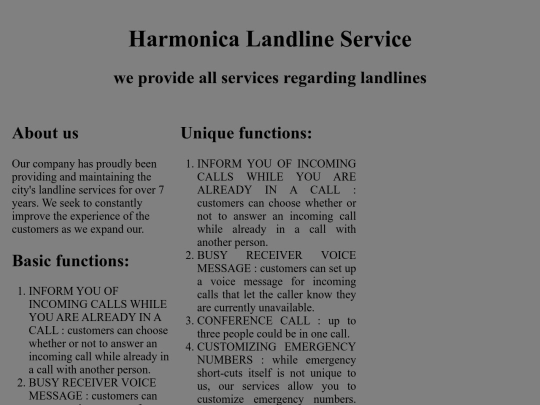 ads/harmonica-landline screenshot