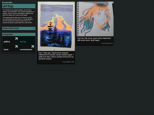 artlog screenshot