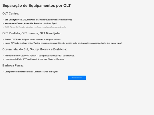 equipamentos screenshot