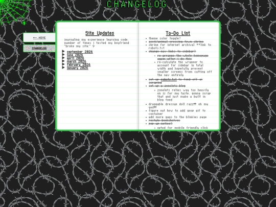changelog screenshot