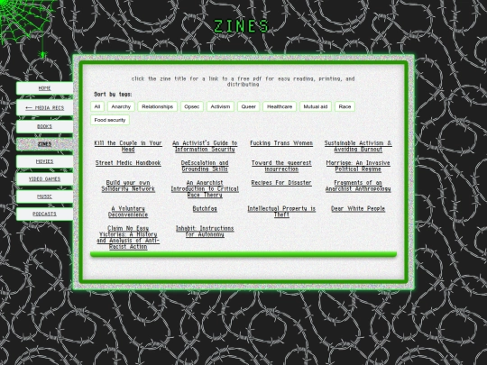 media/zines screenshot