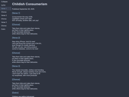 lyrics/new-order/childish-consumerism screenshot