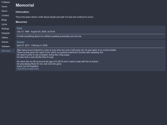 memorial screenshot