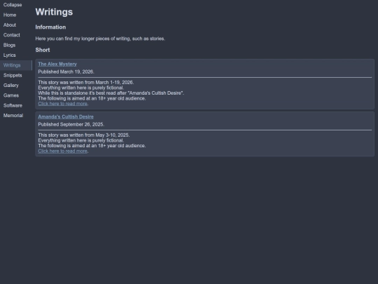 writings screenshot