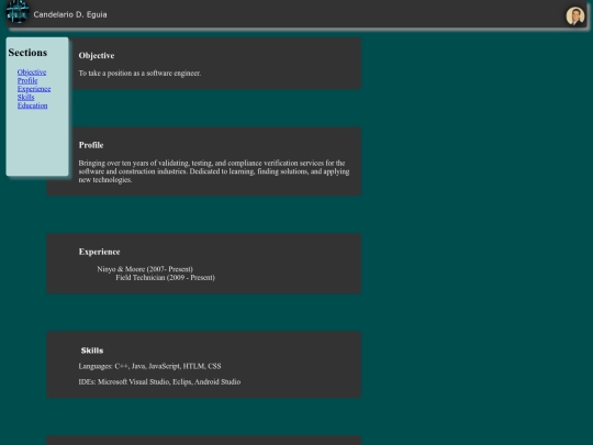 Resume screenshot