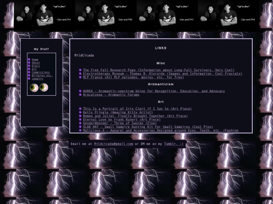 links screenshot