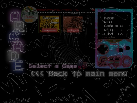 arcade/arcademainmenu screenshot