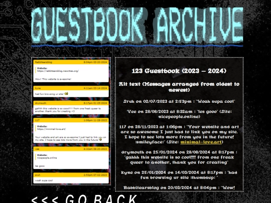 guestbook/123guestbookarchive screenshot