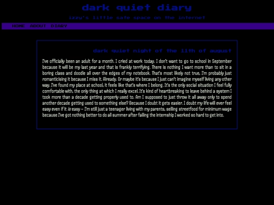 diary screenshot