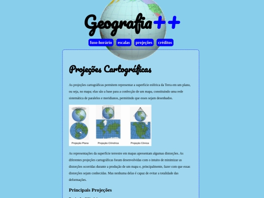 projeções screenshot
