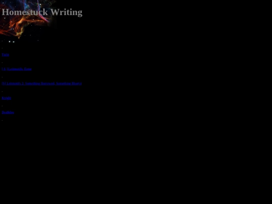 homestuckwriting screenshot