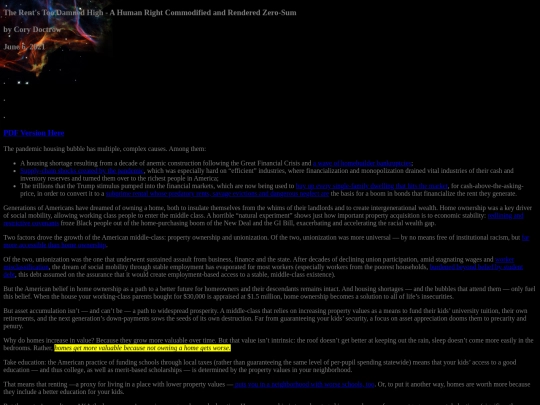 pages/therentstoohigh-corydoctrow-archive screenshot