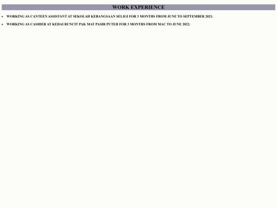 experience screenshot