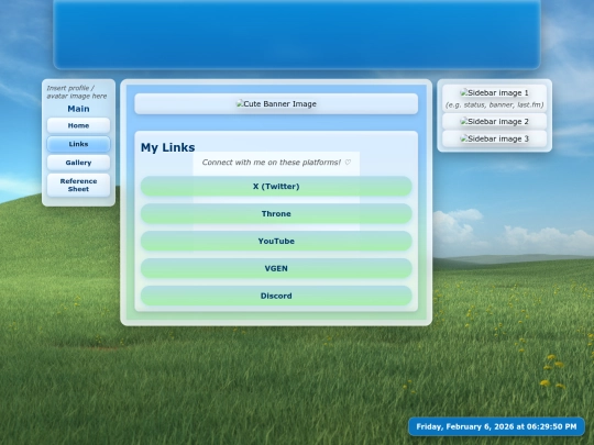 links screenshot