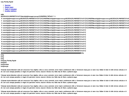 webfontkit-20230724-180639/lazy_monday-demo screenshot