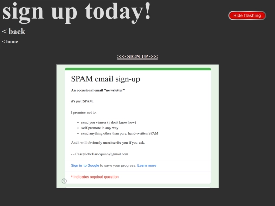 SPAM screenshot