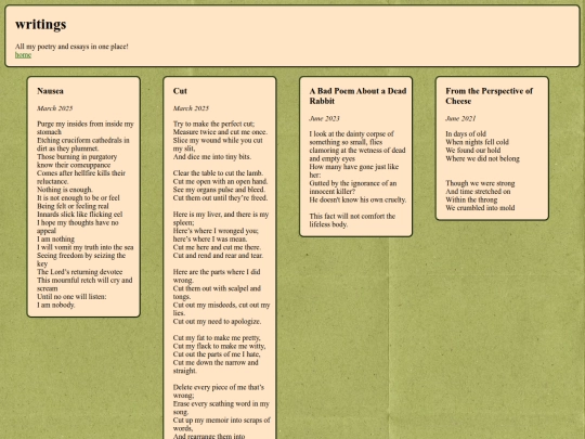 writings screenshot
