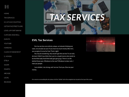 EVILIvetteCamarano.com/DRAFT/TAX SERVICES screenshot