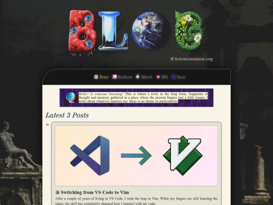 writings/blog screenshot