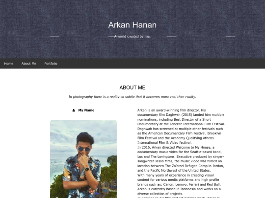 aboutme screenshot