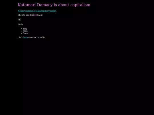 Blog screenshot