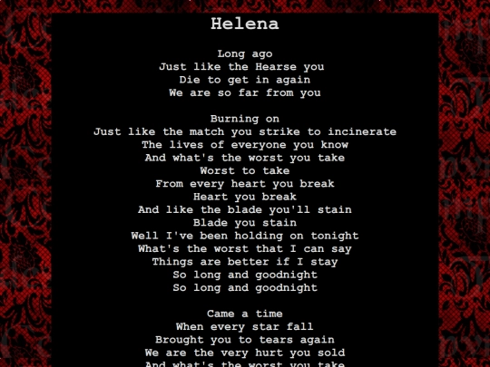 Lyrics/theCheersForSweetRevengeLyrics screenshot