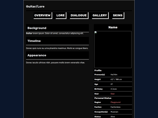 wiki/guitar/lore screenshot