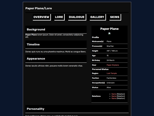 wiki/paper airplane/lore screenshot